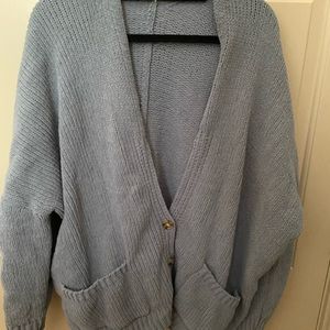 Light blue/Gray 3 button cardigan